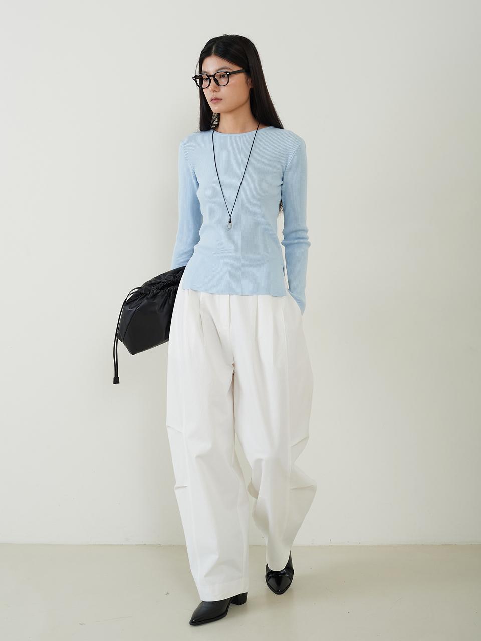 fromwhere Baloon Fit Two Tucked Pants [Ivory]