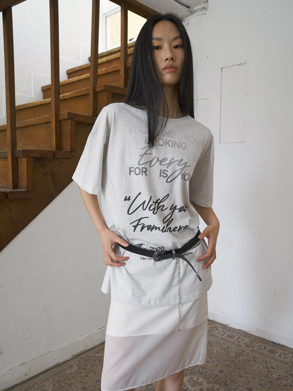 fromwhere FADED MELANGE T-SHIRT