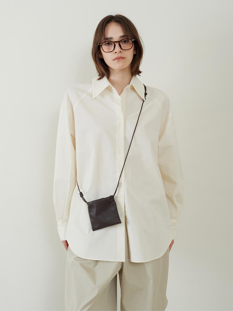 fromwhere Raglan Panel Oversized Shirts [Cream]