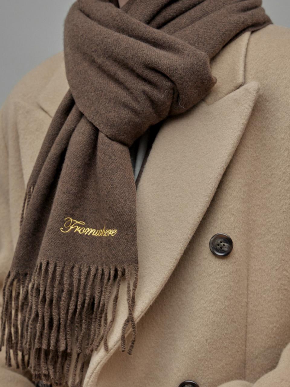 fromwhere Wool scarf Brown
