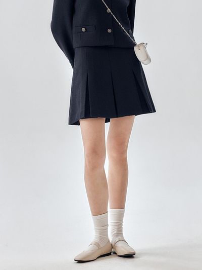 FRONTROW A-line Tweed Mini Skirt