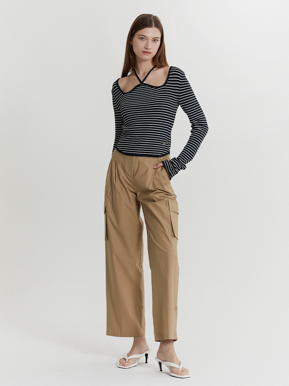 FRONTROW [Cotton] Two Tuck Cargo Pants_3 Colors