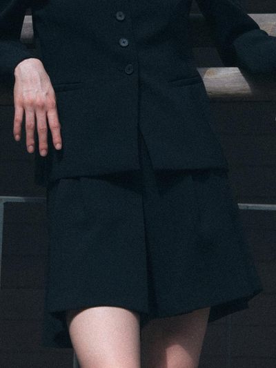 FRONTROW [Drama Signature] Pleated Skirt Shorts