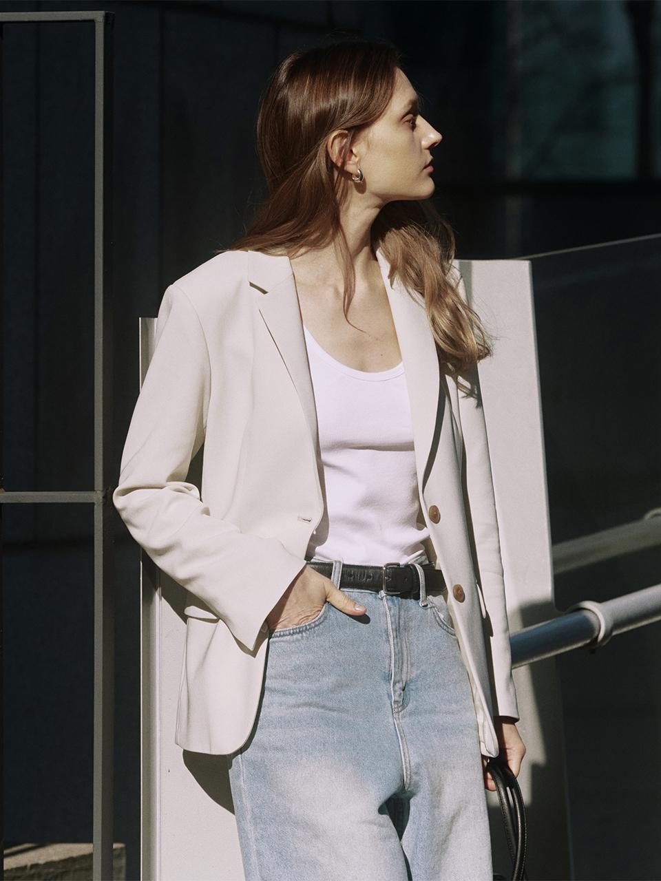 FRONTROW [Drama Signature] Two-button Tailored Blazer