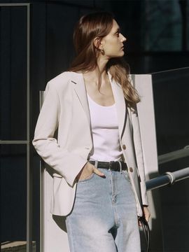 FRONTROW [Drama Signature] Two-button Tailored Blazer