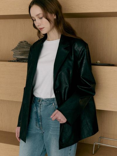 FRONTROW Eco Leather Tailored Jacket