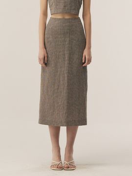 FRONTROW [Linen] H-line Midi Skirt