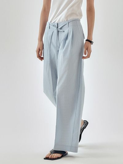 FRONTROW Low-rise Wide Cotton Pants (2 colors)