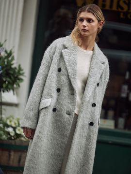 FRONTROW [Premium] Hairy Alpaca Oversized Coat