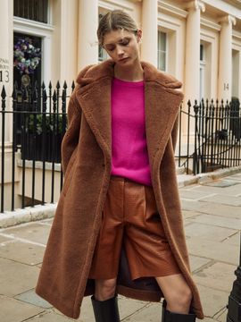 FRONTROW {Premium] Wool Shearing Teddy Long Coat_2color