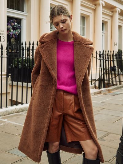 FRONTROW {Premium] Wool Shearing Teddy Long Coat_2color