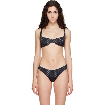 Fruity Booty Fruity Booty Black Celine Polka Bikini Top