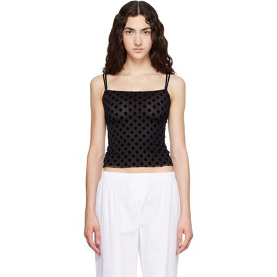 Fruity Booty Fruity Booty Black Polka Flock Tank Top