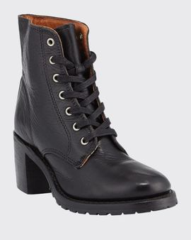 Frye Sabrina Distressed Lace-Up Boots