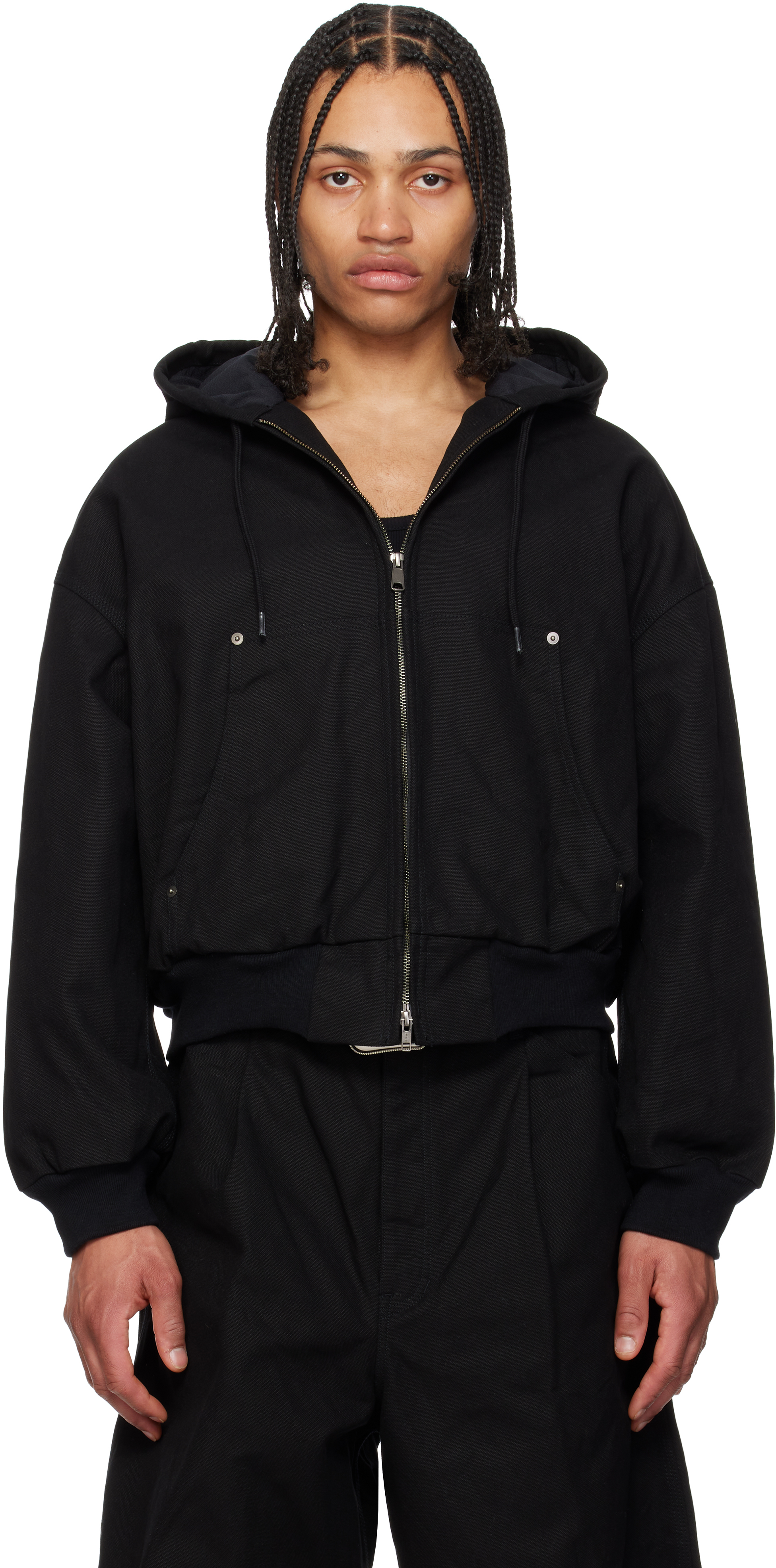 FUMITO GANRYU KINOMO JACKET ブラック 2 Fumito Ganryu Black Kimono Zip Hoodie Fumito Ganryu