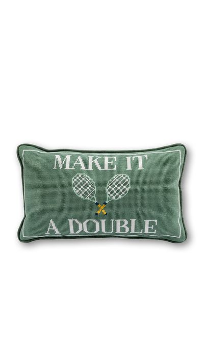 Furbish Studio Furbish Studio Make It A Double Needlepoint Pillow