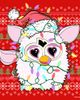 Furby Furby Girls' Christmas Lights Ugly Sweater Print Short Sleeve Graphic T-Shirt - 2