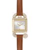 Furla Furla Square Case Crystal Leather Strap Watch, 20mm - 1