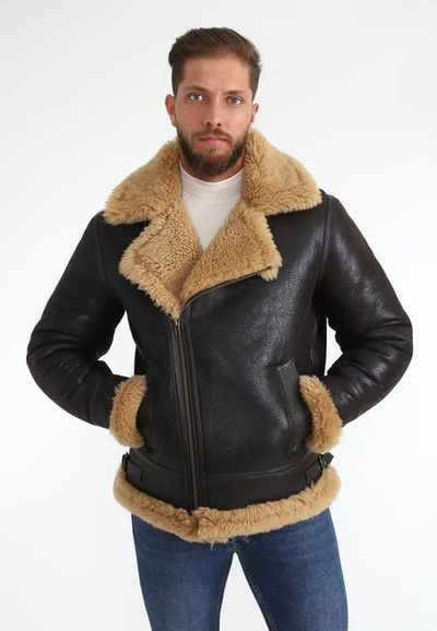 FURNIQ UK FURNIQ UK Andrew Grained Leather Shearling Jacket