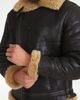 FURNIQ UK FURNIQ UK Andrew Grained Leather Shearling Jacket - 3