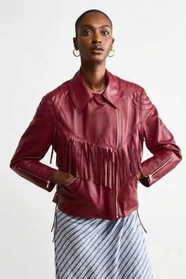 FURNIQ UK FURNIQ UK Dakota Fringed Leather Jacket