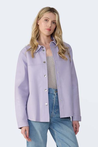 FURNIQ UK FURNIQ UK Frankie Leather Shirt Jacket