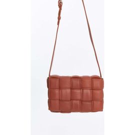 FURNIQ UK FURNIQ UK Hoxton Woven Suede Handbag