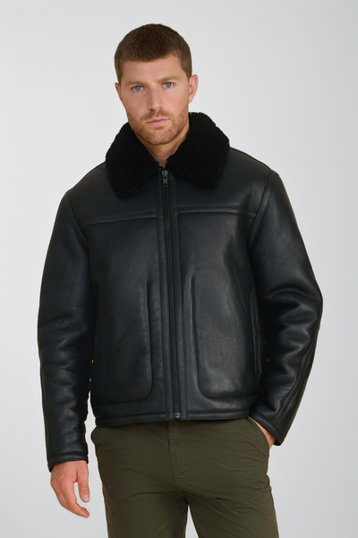 FURNIQ UK FURNIQ UK Landon Leather Shearling Jacket