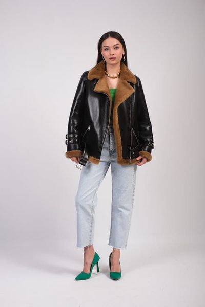 FURNIQ UK FURNIQ UK Shearling Aviator Jacket