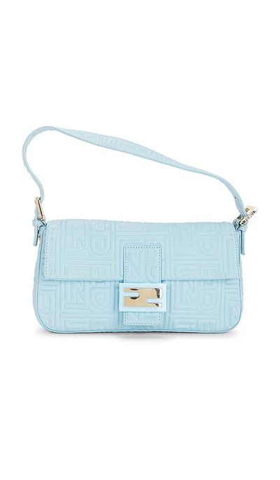FWRD Renew FWRD Renew Fendi Logo Embossed Baguette Shoulder Bag