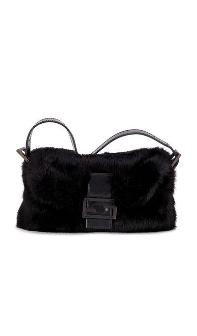 FWRD Renew FWRD Renew Fendi Rabbit Fur Baguette Shoulder Bag