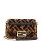 FWRD Renew FWRD Renew Fendi Shearling Vitello Dolce Macro FF 1974 Mini Baguette Shoulder Bag - 1