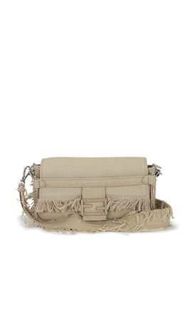 FWRD Renew FWRD Renew Fendi Zucca Fringe Baguette Shoulder Bag