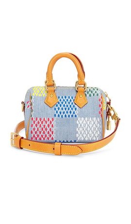 FWRD Renew FWRD Renew Louis Vuitton LV Vers Damier Denim Speedy Bandouliere 18 Handbag