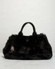 FWRD Renew FWRD Renew Prada Fur Canapa Tote Bag - 2