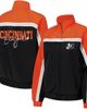 G-III 4HER BY CARL BANKS Women's G-III 4Her by Carl Banks Black Cincinnati Bengals Post Game Full-Zip Track Jacket  - 1