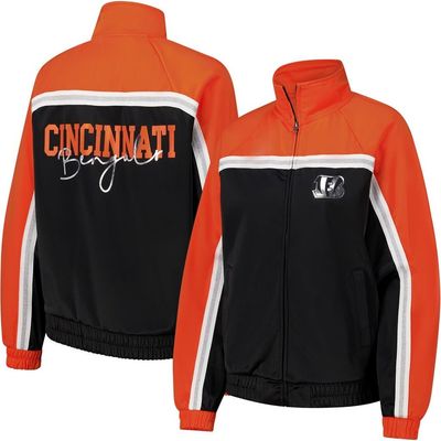 G-III 4HER BY CARL BANKS Women's G-III 4Her by Carl Banks Black Cincinnati Bengals Post Game Full-Zip Track Jacket 