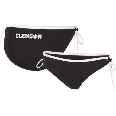 G-III 4HER BY CARL BANKS Women's G-III 4Her by Carl Banks Black Clemson Tigers Perfect Match Bikini Bottom 