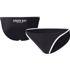 G-III 4HER BY CARL BANKS Women's G-III 4Her by Carl Banks Black Green Bay Packers Play Action Bikini Bottom 