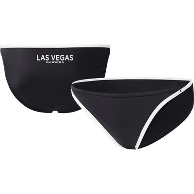 G-III 4HER BY CARL BANKS Women's G-III 4Her by Carl Banks Black Las Vegas Raiders Play Action Bikini Bottom 