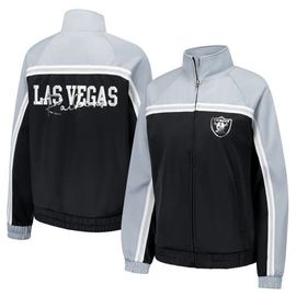 G-III 4HER BY CARL BANKS Women's G-III 4Her by Carl Banks Black Las Vegas Raiders Post Game Full-Zip Track Jacket 
