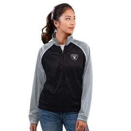 G-III 4HER BY CARL BANKS Women's G-III 4Her by Carl Banks Black Las Vegas Raiders Replay Full-Zip Track Jacket 