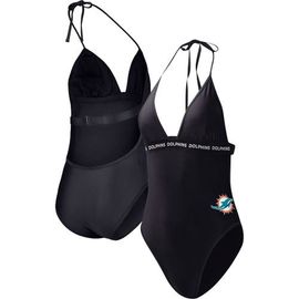 G-III 4HER BY CARL BANKS Women's G-III 4Her by Carl Banks Black Miami Dolphins Full Count One-Piece Swimsuit 