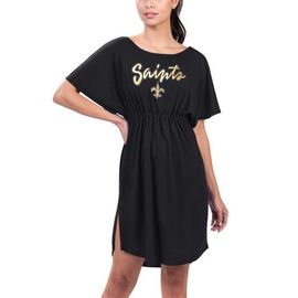 G-III 4HER BY CARL BANKS Women's G-III 4Her by Carl Banks Black New Orleans Saints Versus Swim Cover-Up 
