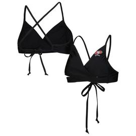 G-III 4HER BY CARL BANKS Women's G-III 4Her by Carl Banks Black San Francisco 49ers Hall of Fame Bikini Top 