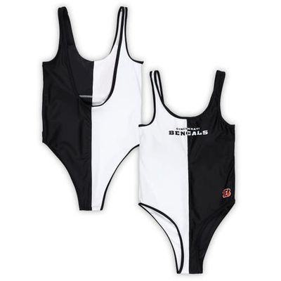 G-III 4HER BY CARL BANKS Women's G-III 4Her by Carl Banks Black/White Cincinnati Bengals Last Stand One-Piece Swimsuit 