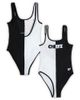 G-III 4HER BY CARL BANKS Women's G-III 4Her by Carl Banks Black/White Kansas City Chiefs Last Stand One-Piece Swimsuit  - 1