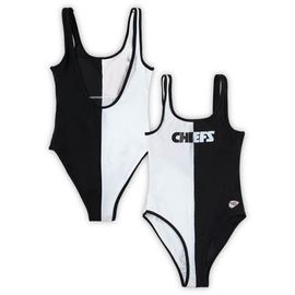 G-III 4HER BY CARL BANKS Women's G-III 4Her by Carl Banks Black/White Kansas City Chiefs Last Stand One-Piece Swimsuit 