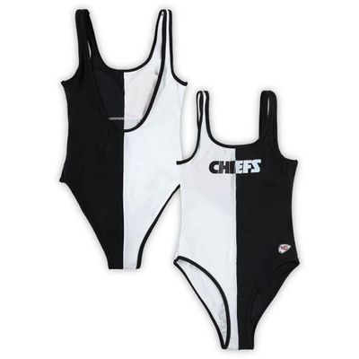 G-III 4HER BY CARL BANKS Women's G-III 4Her by Carl Banks Black/White Kansas City Chiefs Last Stand One-Piece Swimsuit 