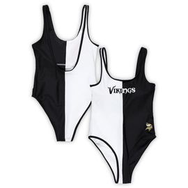 G-III 4HER BY CARL BANKS Women's G-III 4Her by Carl Banks Black/White Minnesota Vikings Last Stand One-Piece Swimsuit 